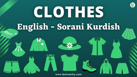 Cloth names in Sorani kurdish and English - Common Sorani kurdish Vocabulary