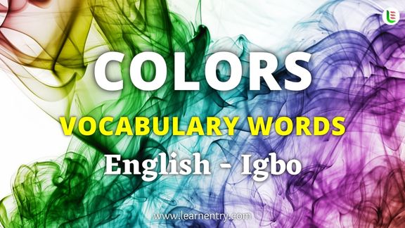 Colors names in Igbo and English - Common Igbo Vocabulary