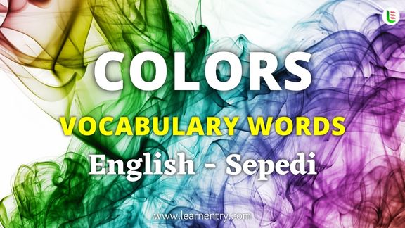 Colors names in Sepedi and English