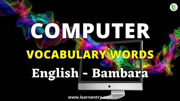 Computer vocabulary words in Bambara and English