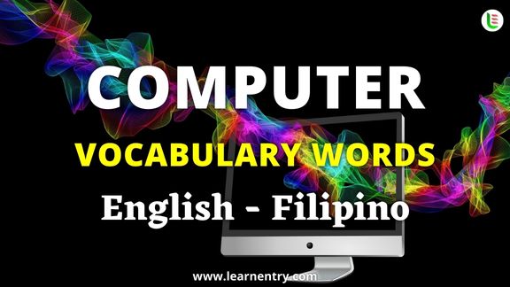 Computer vocabulary words in Filipino and English - Common Filipino Vocabulary