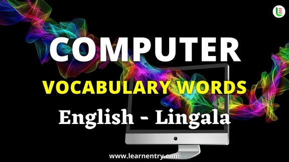 Computer vocabulary words in Lingala and English