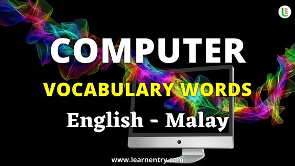 Computer vocabulary words in Malay and English