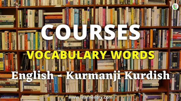 Courses names in Kurmanji kurdish and English