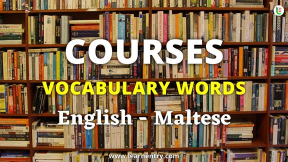 Courses names in Maltese and English