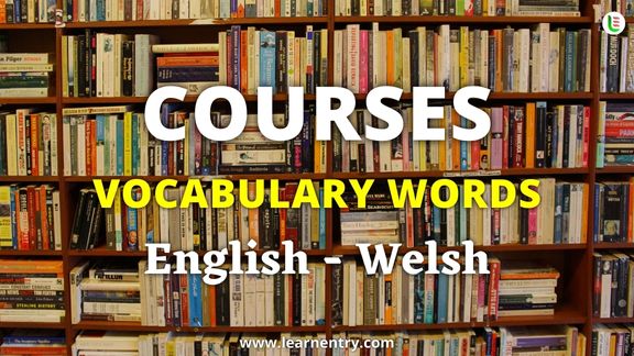 Courses names in Welsh and English