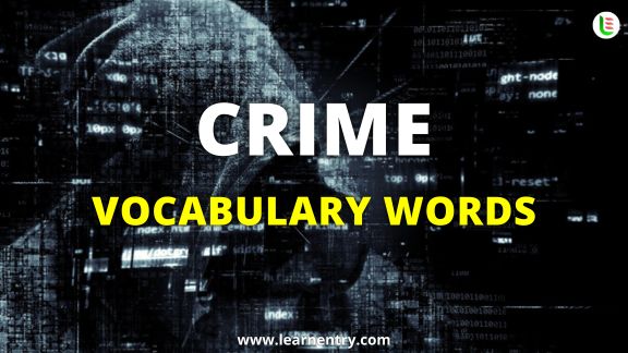 Crime vocabulary words in English