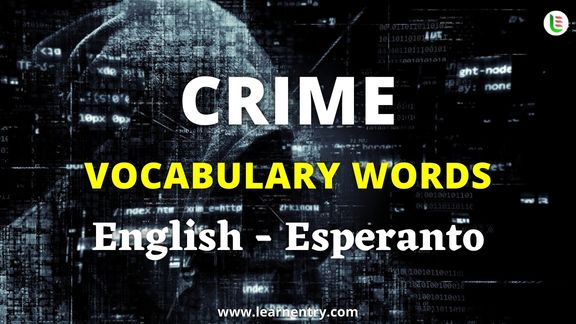 Crime vocabulary words in Esperanto and English