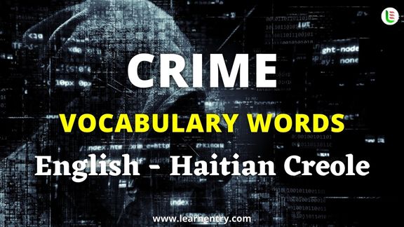 Crime vocabulary words in Haitian creole and English