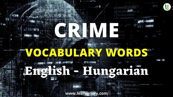 Crime vocabulary words in Hungarian and English