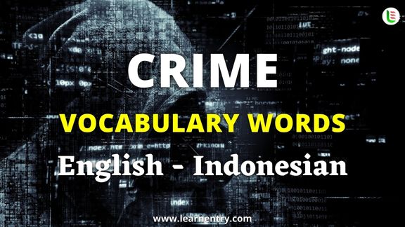 Crime vocabulary words in Indonesian and English