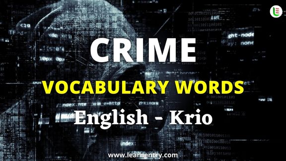 Crime vocabulary words in Krio and English