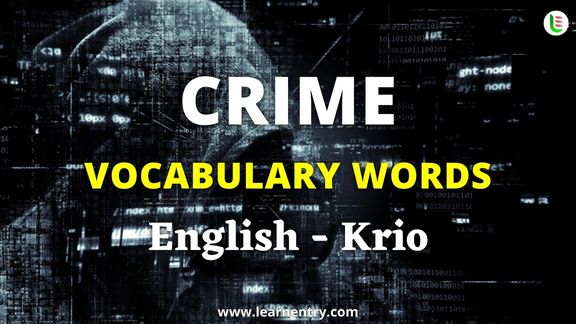 Crime vocabulary words in Krio and English - Common Krio Vocabulary