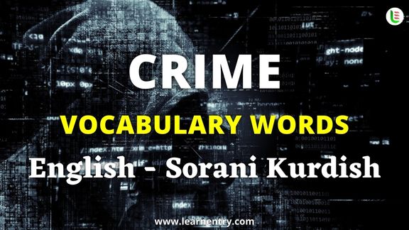 Crime vocabulary words in Sorani kurdish and English