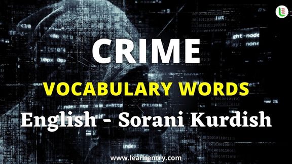 Crime vocabulary words in Sorani kurdish and English - Common Sorani kurdish Vocabulary