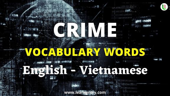 Crime vocabulary words in Vietnamese and English