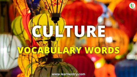 Culture vocabulary words in English vocabulary in English | Learn Entry