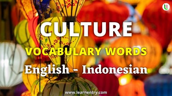 Culture vocabulary words in Indonesian and English | Learn Entry