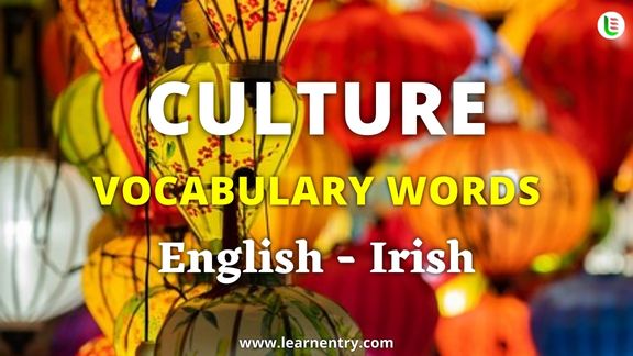 Culture vocabulary words in Irish and English | Learn Entry