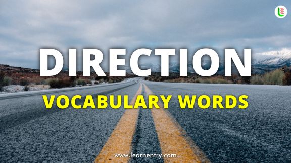 Direction vocabulary words in English