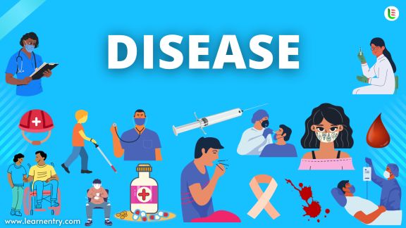 Disease vocabulary words in English - Learn Entry