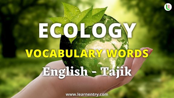 Ecology vocabulary words in Tajik and English