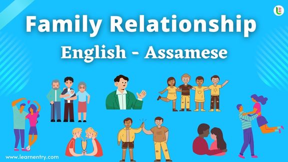 Family Relationship names in Assamese and English - Common Assamese Vocabulary