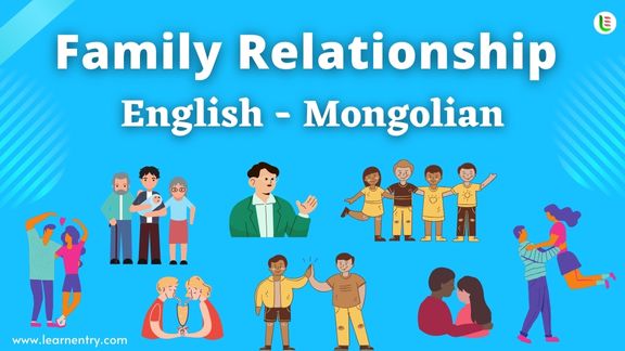 Family Relationship names in Mongolian and English - Common Mongolian Vocabulary