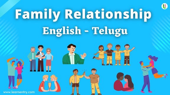 Family Relationship names in Telugu and English - Common Telugu Vocabulary