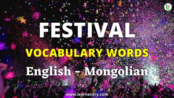 Festival names in Mongolian and English - Common Mongolian Vocabulary