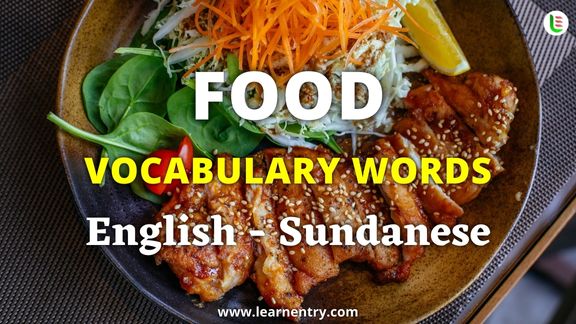Food vocabulary words in Sundanese and English
