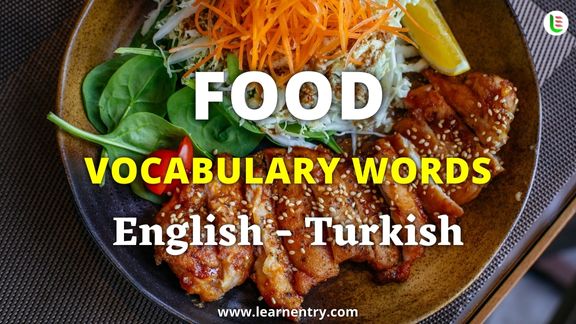 Food vocabulary words in Turkish and English - Common Turkish Vocabulary