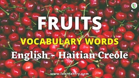 Fruits names in Haitian creole and English