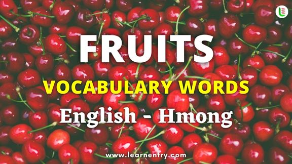 Fruits names in Hmong and English - Common Hmong Vocabulary