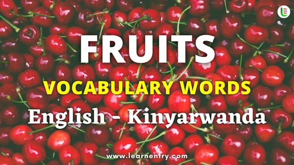 Fruits names in Kinyarwanda and English - Common Kinyarwanda Vocabulary