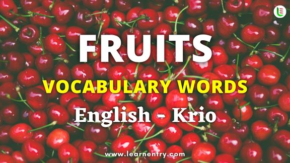 Fruits names in Krio and English