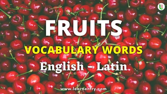 Fruits names in Latin and English