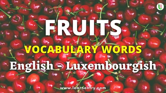 Fruits names in Luxembourgish and English