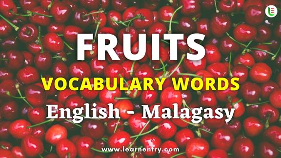 Fruits names in Malagasy and English - Common Malagasy Vocabulary