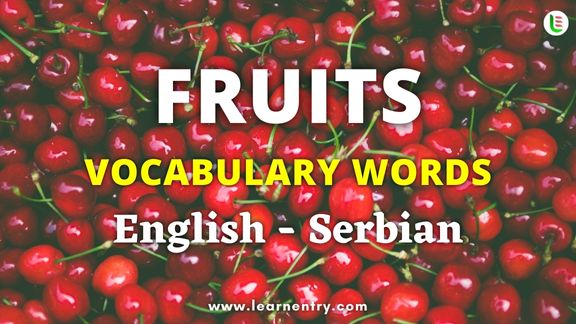 Fruits names in Serbian and English - Common Serbian Vocabulary