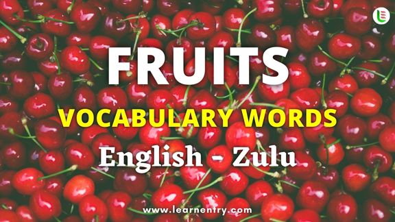 Fruits names in Zulu and English