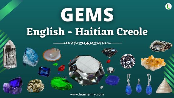 Gems vocabulary words in Haitian creole and English - Common Haitian creole Vocabulary