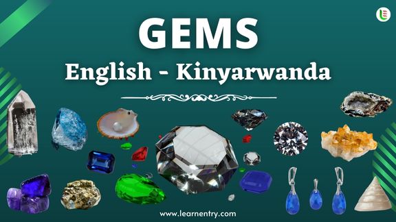 Gems vocabulary words in Kinyarwanda and English