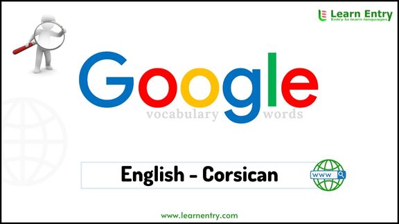 Google vocabulary words in Corsican and English