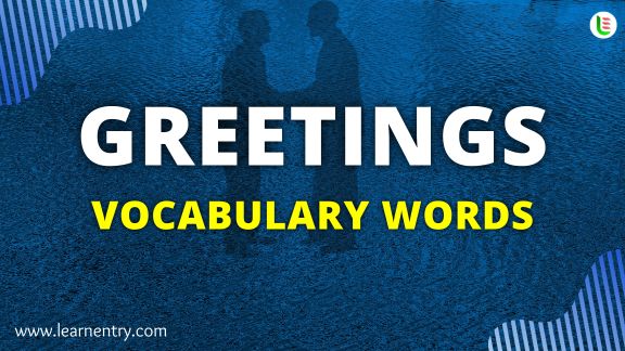 Greetings vocabulary words in English