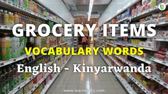 Grocery items vocabulary words in Kinyarwanda and English - Common Kinyarwanda Vocabulary