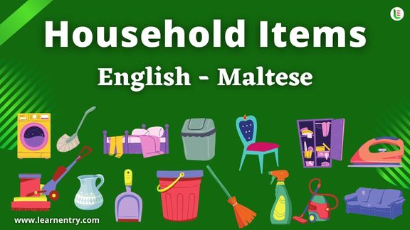 Household items names in Maltese and English - Common Maltese Vocabulary