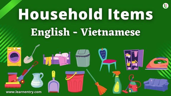 Household items names in Vietnamese and English