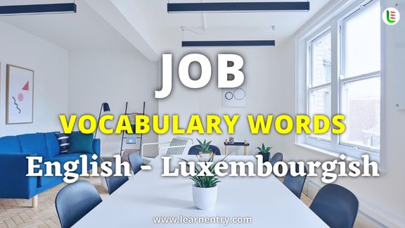 Job vocabulary words in Luxembourgish and English