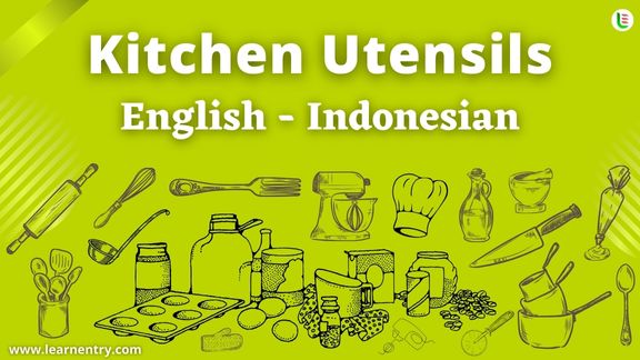 Kitchen utensils names in Indonesian and English